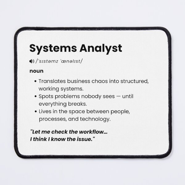 Item preview, Systems Analyst Definition | Funny IT Analyst Gift for Tech Professionals designed and sold by Yuli Club.