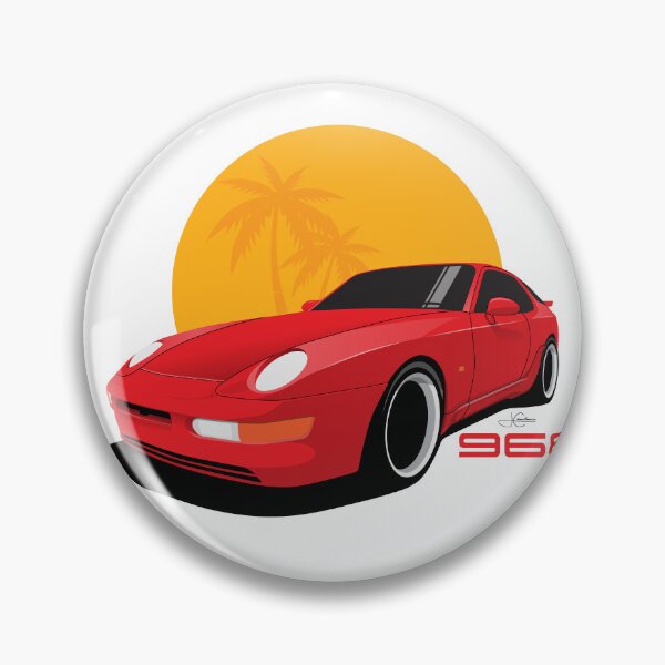 Artikelvorschau, Illustration des roten 968 Turbo Beach entworfen und verkauft von blackdogshop.