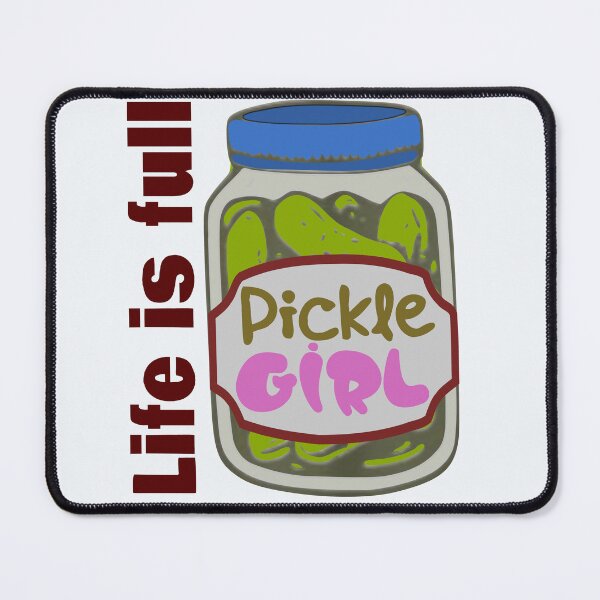 Item preview, Life is Full Pickle Girl Jar Illustration designed and sold by DNC1134.