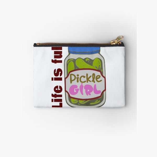 Item preview, Life is Full Pickle Girl Jar Illustration designed and sold by DNC1134.