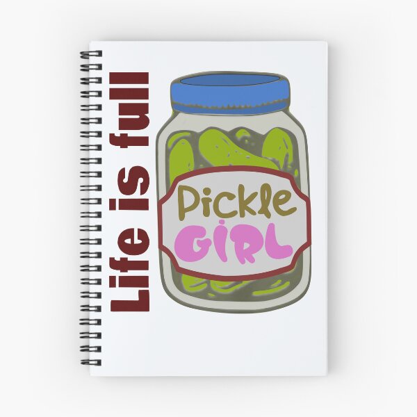 Item preview, Life is Full Pickle Girl Jar Illustration designed and sold by DNC1134.