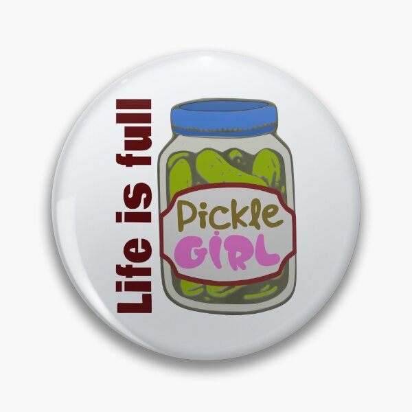 Item preview, Life is Full Pickle Girl Jar Illustration designed and sold by DNC1134.