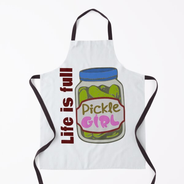 Item preview, Life is Full Pickle Girl Jar Illustration designed and sold by DNC1134.