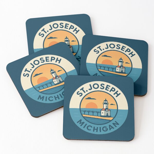 Item preview, St. Joseph Michigan Lighthouse Sunset Badge designed and sold by American Travels.