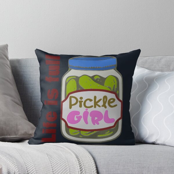 Item preview, Life is Full Pickle Girl Jar Illustration designed and sold by DNC1134.