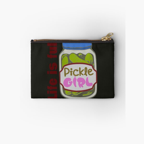 Item preview, Life is Full Pickle Girl Jar Illustration designed and sold by DNC1134.