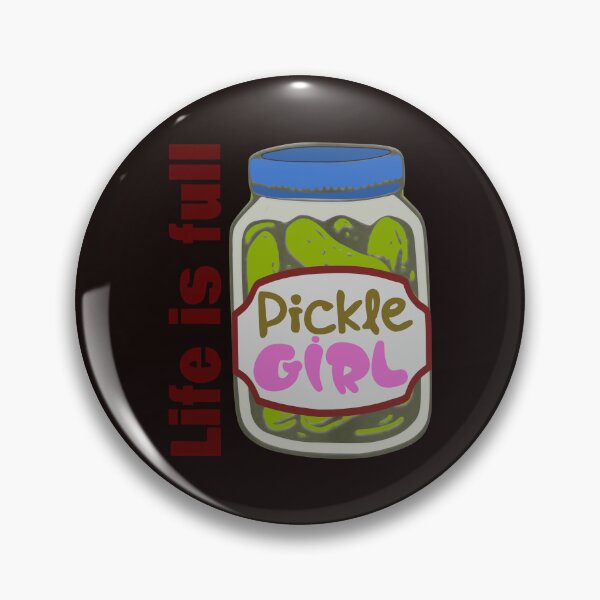 Item preview, Life is Full Pickle Girl Jar Illustration designed and sold by DNC1134.