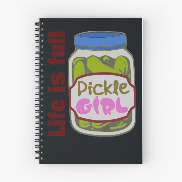 Item preview, Life is Full Pickle Girl Jar Illustration designed and sold by DNC1134.