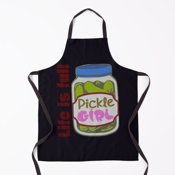 Item preview, Life is Full Pickle Girl Jar Illustration designed and sold by DNC1134.