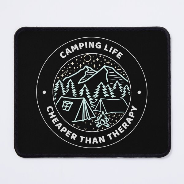 Item preview, Camping is cheaper than therapy designed and sold by Sarcasm4Sale.