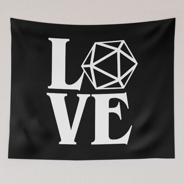Aperçu de l'œuvre Polyédrique d20 amour créée et vendue par gaming-guy.