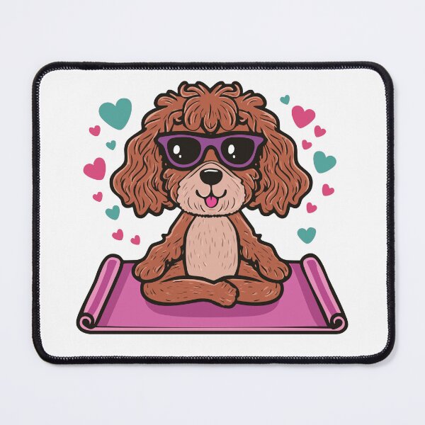 Item preview, Red Doodle Doing Yoga designed and sold by ScribbL-ScrabbL.