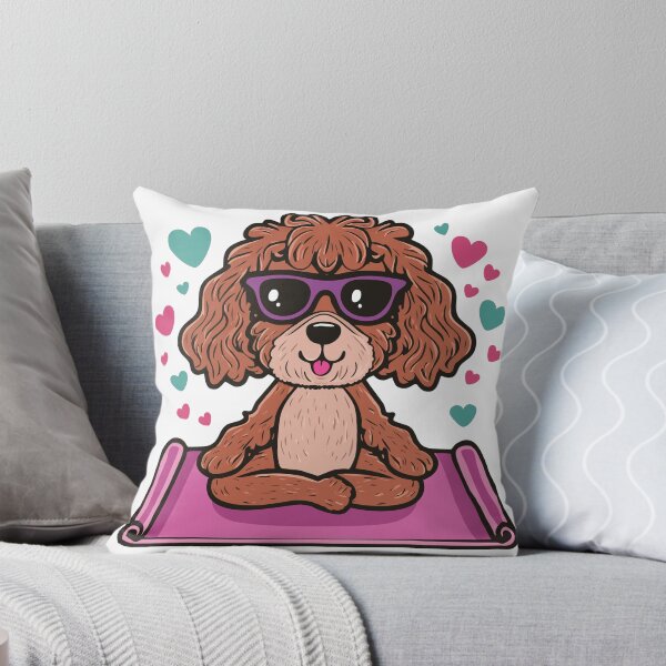 Item preview, Red Doodle Doing Yoga designed and sold by ScribbL-ScrabbL.