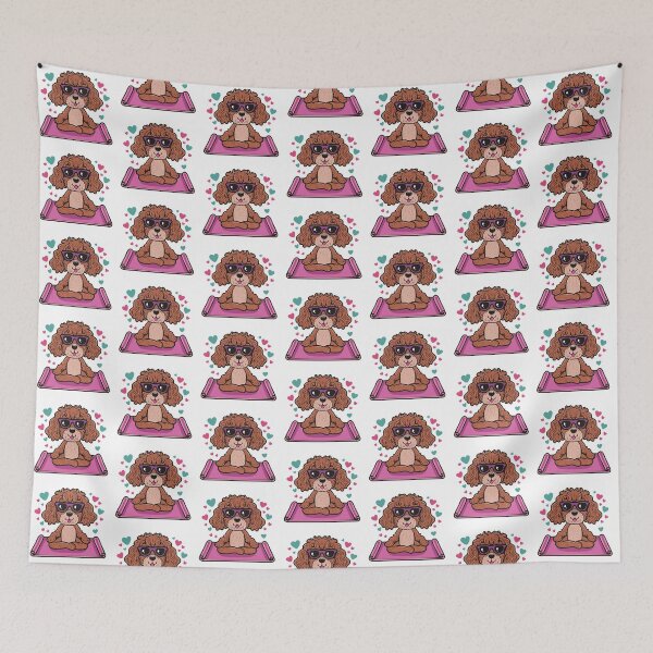 Item preview, Red Doodle Doing Yoga designed and sold by ScribbL-ScrabbL.