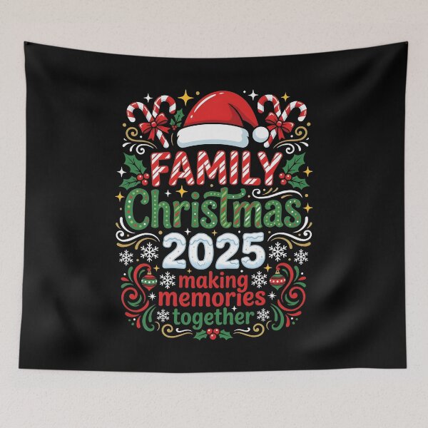 Item preview, Family Christmas 2025, Matching Holiday Outfit Making Memories Together Gift, Cute Festive Santa Candy Cane Graphic Tee designed and sold by saloui.