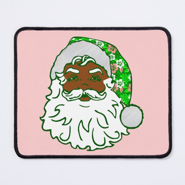 Item preview, luau pink christmas hawaiian african black santa claus  designed and sold by Gossip Rag.