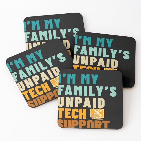 Item preview, I'm My Family's Unpaid Tech Support Retro funny Unpaid Tech Support Family designed and sold by Ali-printshop.