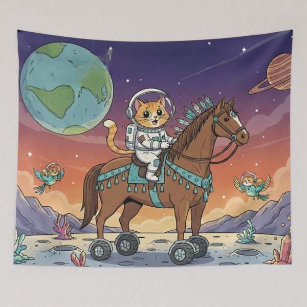 Item preview, MISSION FUR: Astro-Cat and the 4-Wheeled Mechanical Steed designed and sold by JanRizz.