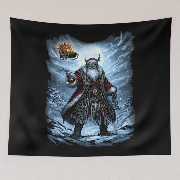 Item preview, zombie christmas Undead Santa Magical Dark Fantasy Christmas Art designed and sold by Uglyandcute.