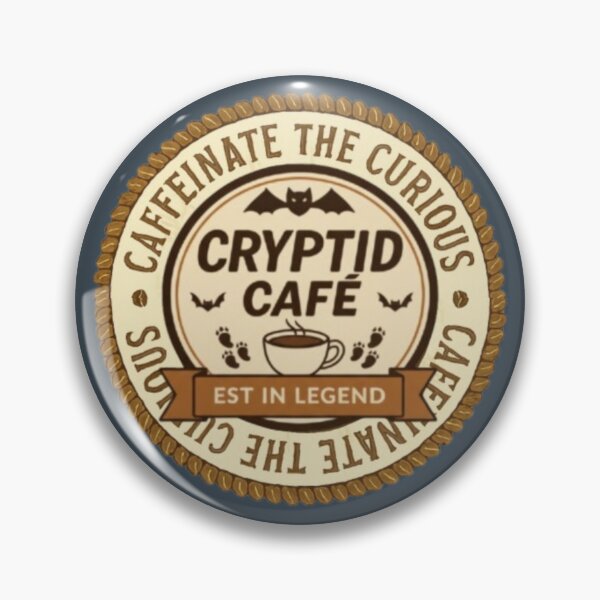 Item preview, Cryptid Cafe logo - Caffeinate the Curious designed and sold by Blaze & Trail Creative.