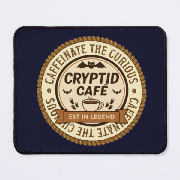 Item preview, Cryptid Cafe logo - Caffeinate the Curious designed and sold by Blaze & Trail Creative.