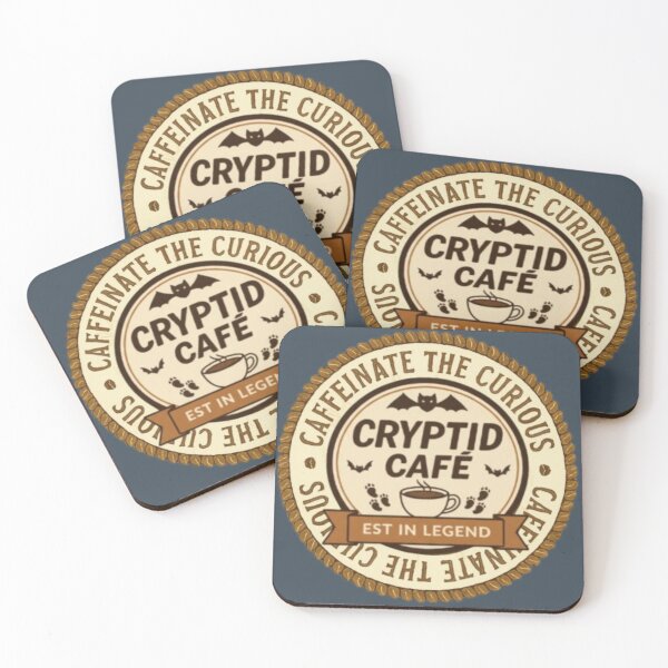 Item preview, Cryptid Cafe logo - Caffeinate the Curious designed and sold by Blaze & Trail Creative.
