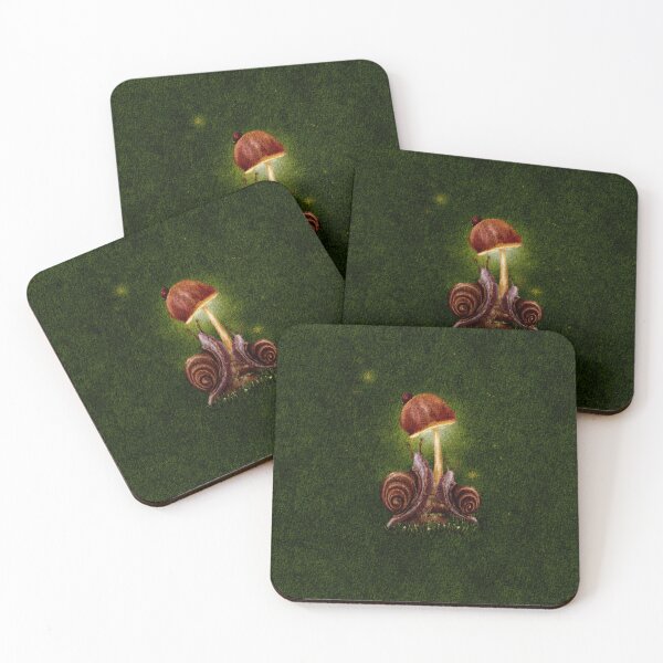 Item preview, Cottagecore Watercolor Snail Friends Have a Starry Night Chat With A Lady bug designed and sold by Monica Laipple.