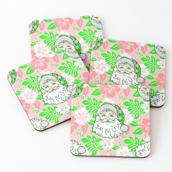 Item preview,  luau pink christmas hawaiian santa hibiscus  designed and sold by Gossip Rag.