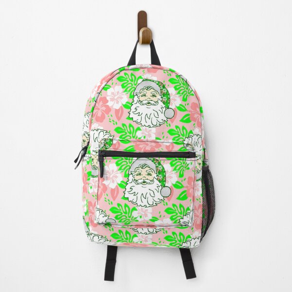 Item preview, luau pink christmas hawaiian santa hibiscus designed and sold by Gossip Rag.
