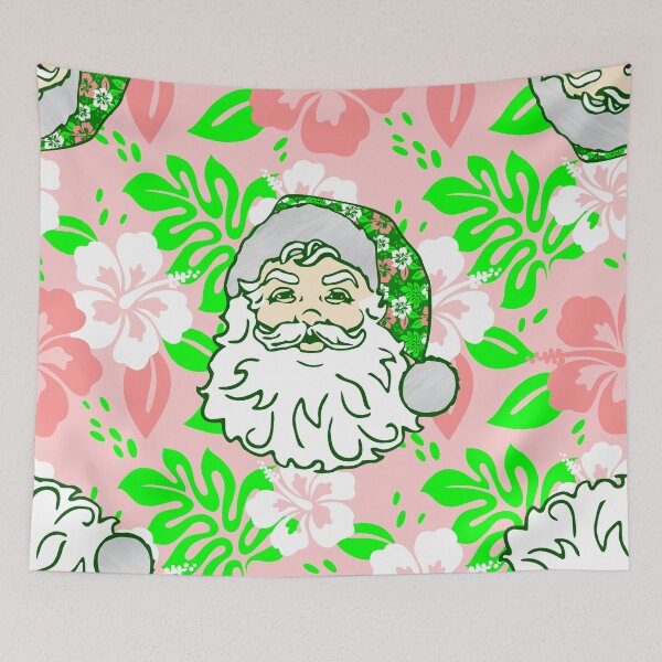 Item preview,  luau pink christmas hawaiian santa hibiscus  designed and sold by Gossip Rag.
