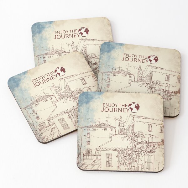 Item preview, Enjoy the Journey, Nice, France lineart designed and sold by CHASAcreative.