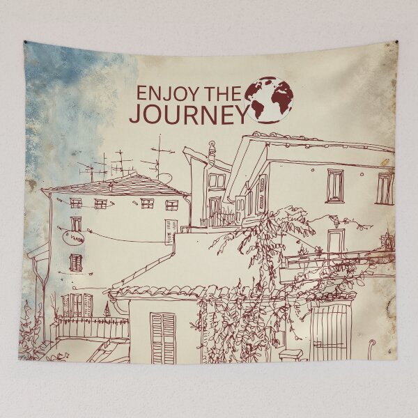Item preview, Enjoy the Journey, Nice, France lineart designed and sold by CHASAcreative.