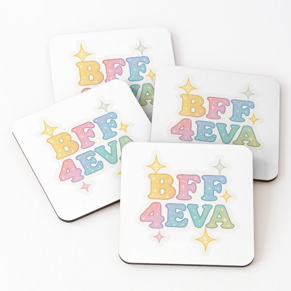 Item preview, BFF 4eva Pastel Rainbow Sticker Cute Best Friend designed and sold by ArcanePrintsxo.
