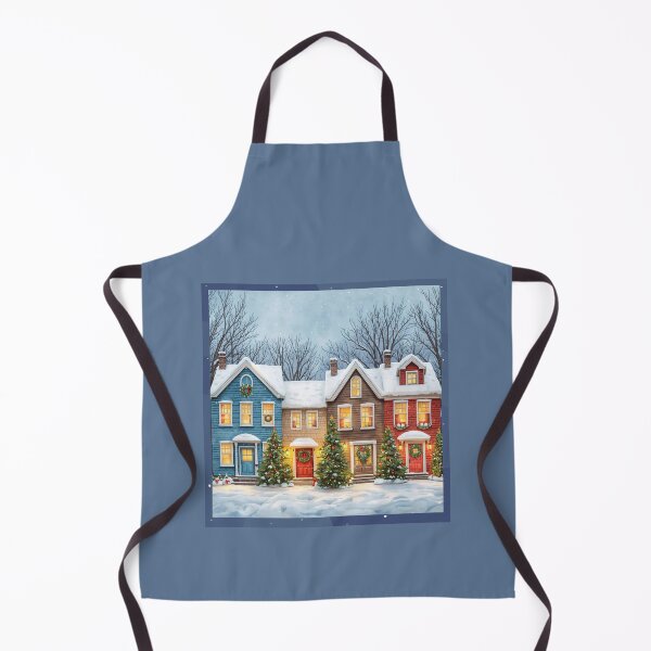 Item preview, Snowy Christmas Row Houses Tote Bag. Holiday Winter Town Scene designed and sold by Kiraguapa.