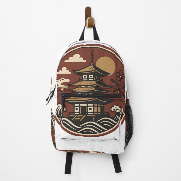 Item preview, Vintage Japanese Temple – Retro Shrine Logo designed and sold by Dax Studio.