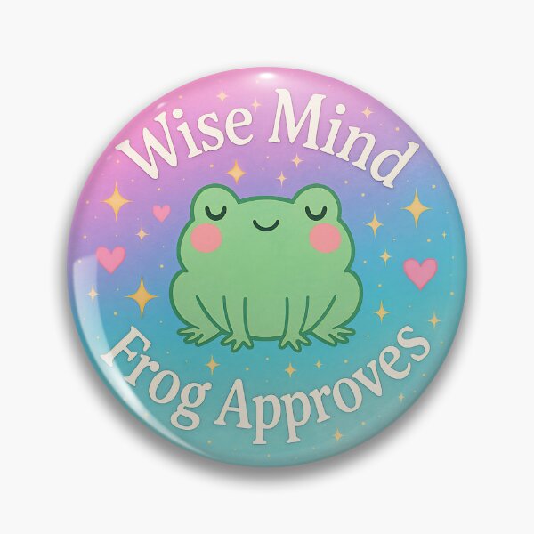 Item preview, DBT Wise Mind Frog Approves Pastel Aesthetic Design designed and sold by ArcanePrintsxo.