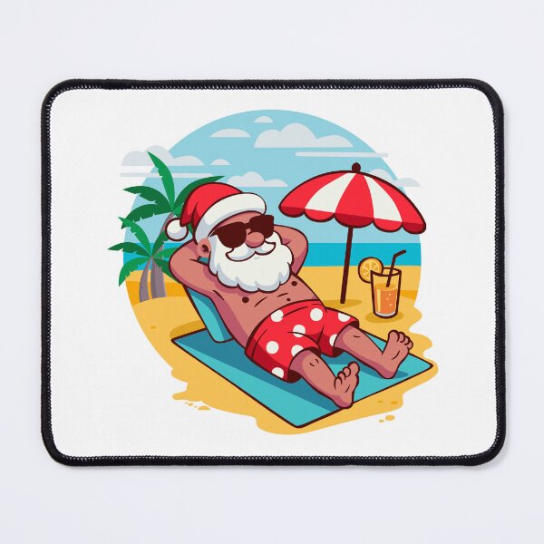 Item preview, Funny Summer Christmas Santa on tropical beach - Xmas Beach Holiday Vibes designed and sold by messy-nessie.