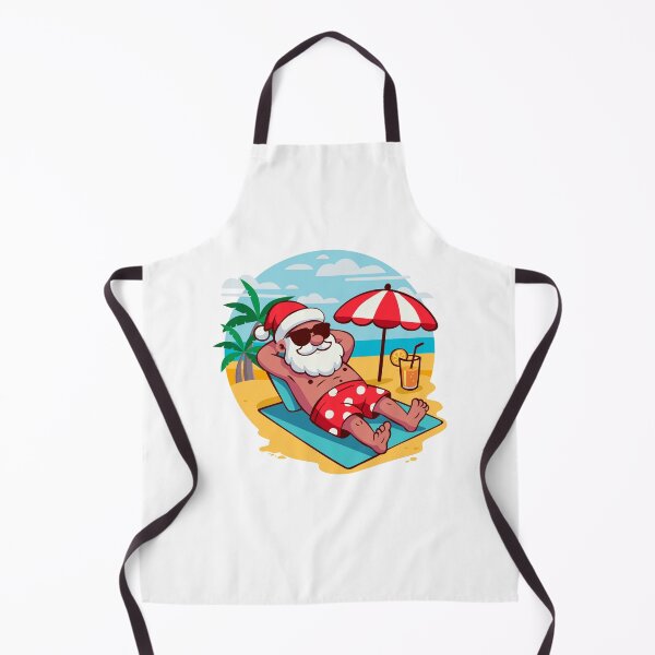 Item preview, Funny Summer Christmas Santa on tropical beach - Xmas Beach Holiday Vibes designed and sold by messy-nessie.