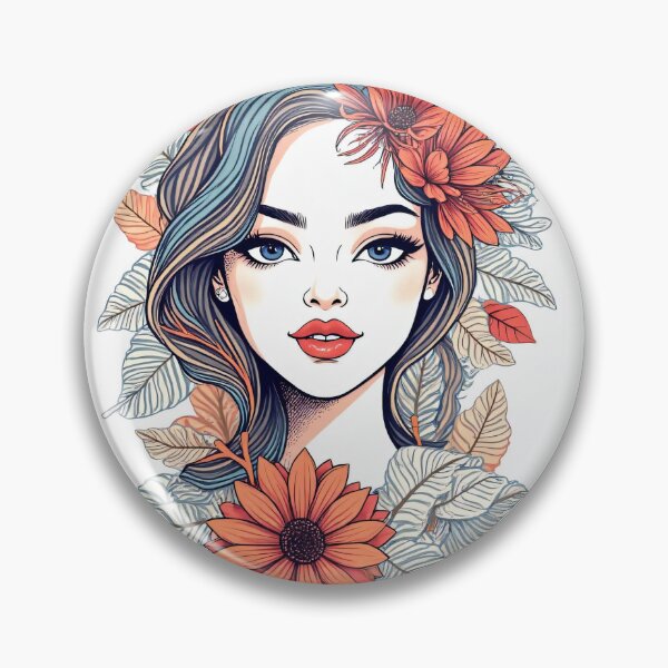 Item preview, Neon One-Line Woman Face with Botanical Shapes – Y2K Aesthetic Minimalist Line Art Design designed and sold by toshnaire.