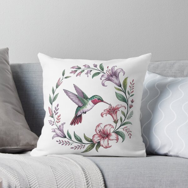 Item preview, Botanical Flower Hummingbird designed and sold by Creative League Ignite.