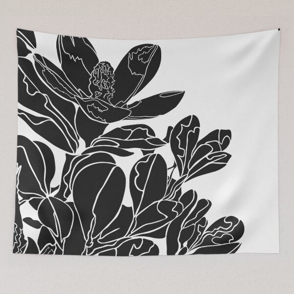 Item preview, Magnolia Tree Black and White Drawing designed and sold by BoldLineArt.