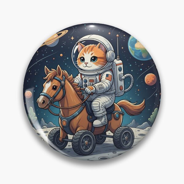 Item preview, Astro-Cat on a Galactic Mechanical Pony ​ designed and sold by JanRizz.