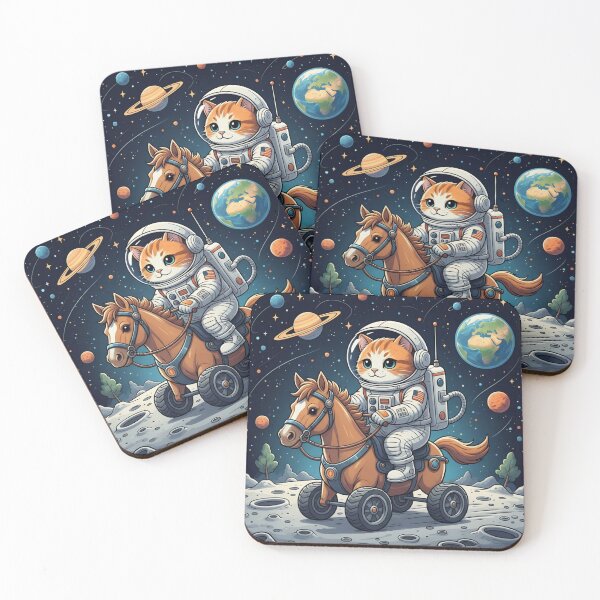 Item preview, Astro-Cat on a Galactic Mechanical Pony ​ designed and sold by JanRizz.