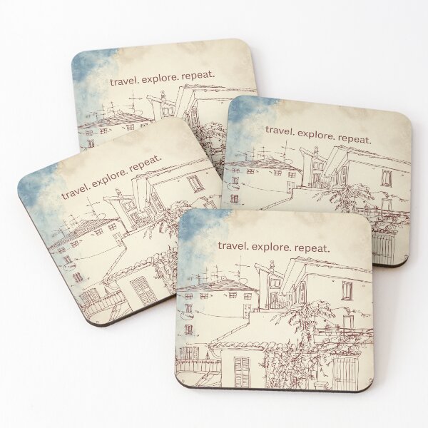 Item preview, travel. explore. repeat. Nice, France with antique background designed and sold by CHASAcreative.