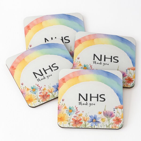 Item preview, Rainbow Floral NHS Thank You Card Appreciation Gift designed and sold by ArcanePrintsxo.