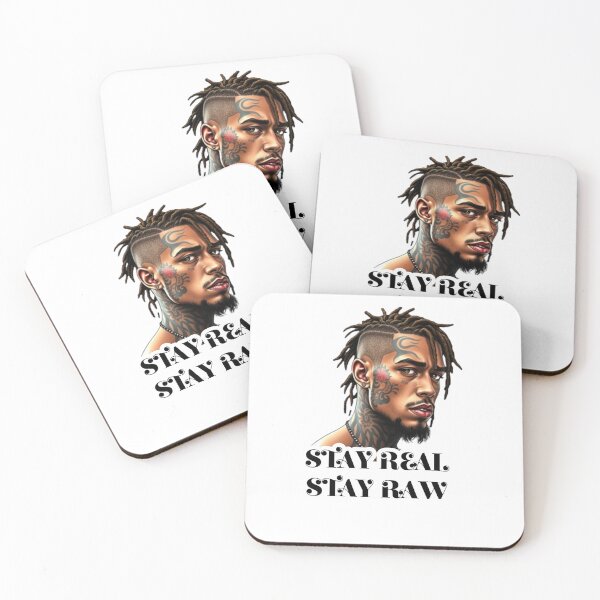 Item preview, Stay Real Stay Raw Tattooed Portrait Sticker designed and sold by Diamond-C.