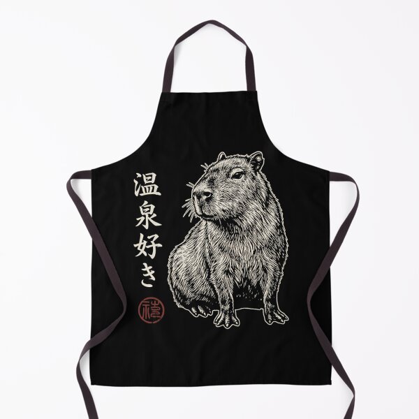 Item preview, Japanese Capybara Art - Onsen Zuki Hot Spring Lover - Vintage Ink designed and sold by Mason-Pride.