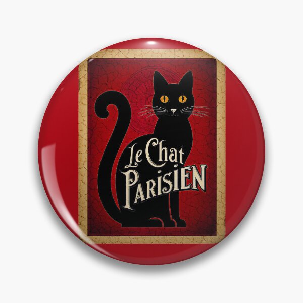 Item preview,  Le Chat Parisien — Vintage French Black Cat Poster designed and sold by FrancophileFun.
