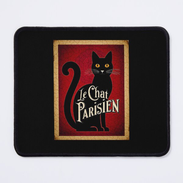 Item preview, Le Chat Parisien — Vintage French Black Cat Poster designed and sold by FrancophileFun.