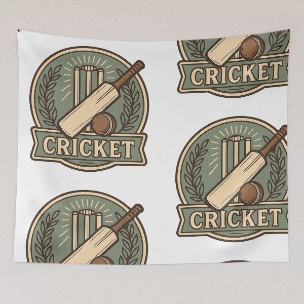 Item preview, Vintage Cricket – Retro Bat & Ball Logo designed and sold by Dax Studio.